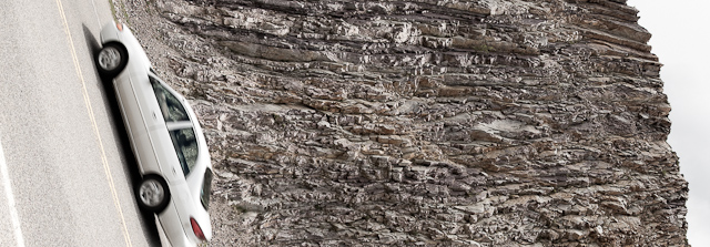 Rock, Rt. 200 Near Bonner, Up-ended - 2110523-086pano